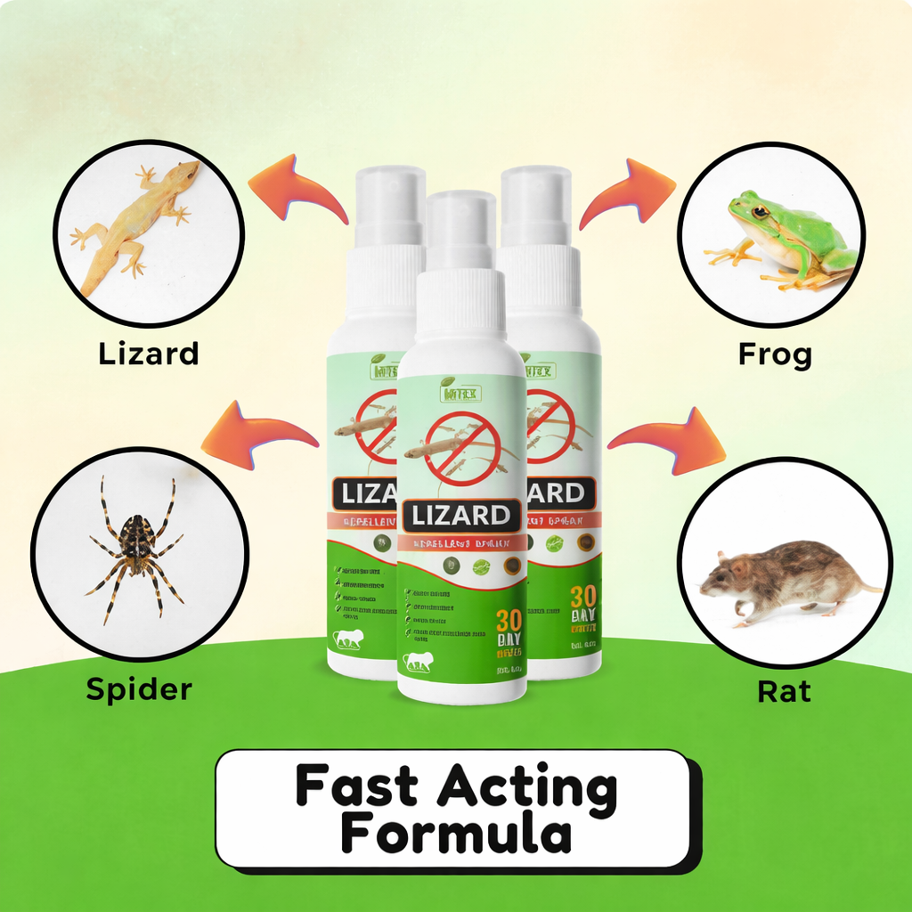 🦎 Lizard Repellent Spray – Protect Your Home Naturally (BUY 1 GET 2 FREE)